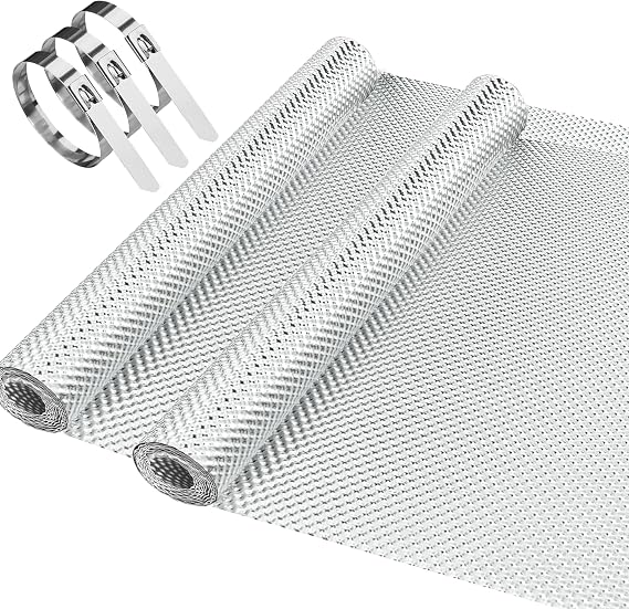 2pcs Embossed Exhaust Heat Shield Automotive, 13" x 40"Aluminum Exhaust Heat Wrap with 30 Pcs Cable Metal Zip Ties, Exhaust Wrap Heat Barrier Shield for Automotive & Motorcycle Exhaust pipes