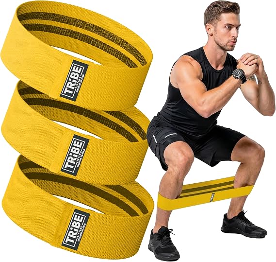 Fabric Resistance Bands for Working Out, 3-Pack for Legs and Glutes