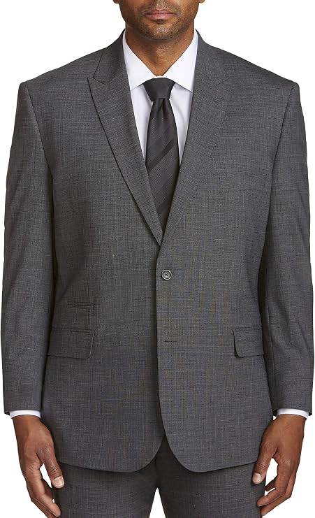 DXL Synrgy Big and Tall Performance Stretch Suit Jacket, Grey