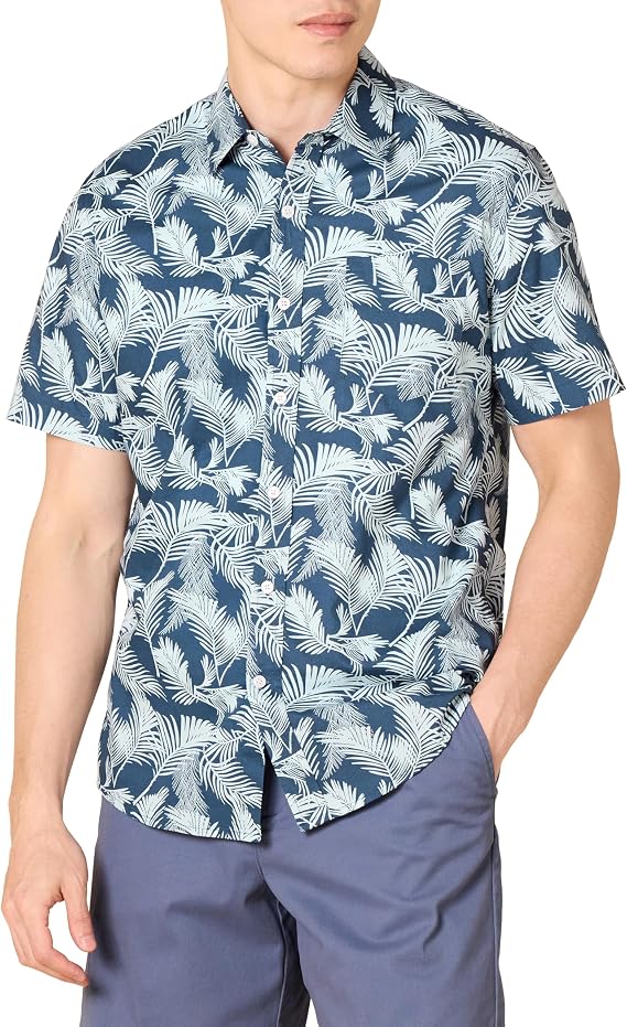 Amazon Essentials Men's Slim-Fit Short Sleeve Button Down Shirt