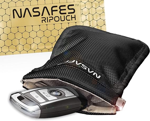 Faraday Pouch for Key Fob, RFID Key Fob Protector with Magnetic Closure
