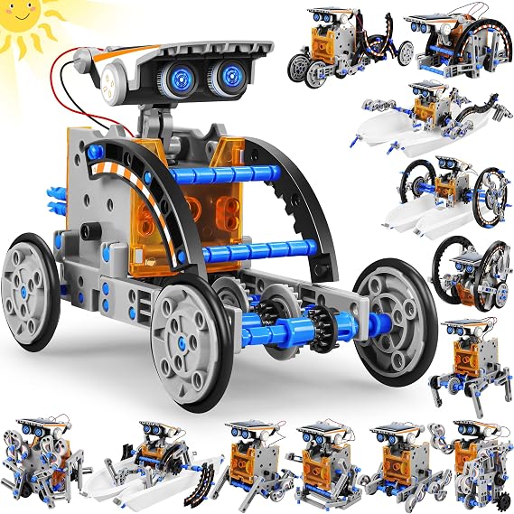 STEM 13-in-1 Education Solar Power Robots Toys for Boys Age 8-12 | Educational Toy Science Kits for Kids Experiment Robotics Set Birthday Gifts for 8 9 10 11 12 Years Old
