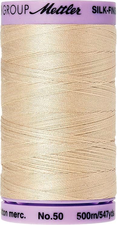 Mettler Silk-Finish Solid Cotton Thread, 547 yd/500m, Eggshell