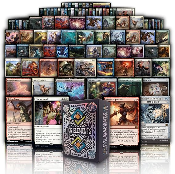 | Magic The Gathering 100 Card Bundle | Includes 90x C/UC | 5X Rares/Mythics | 5 Random Foils | 1 TCG Elements Deck Box!