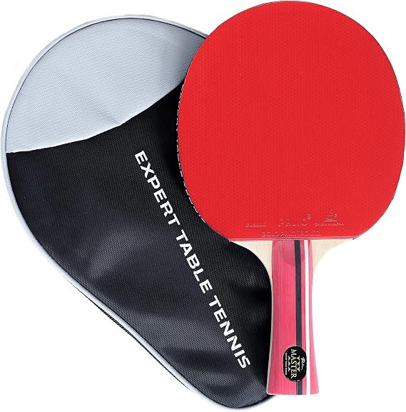 Palio Master 3.0 Table Tennis Bat & Case | ITTF-Approved Intermediate Ping Pong Racket | Allround Speed, Spin and Control