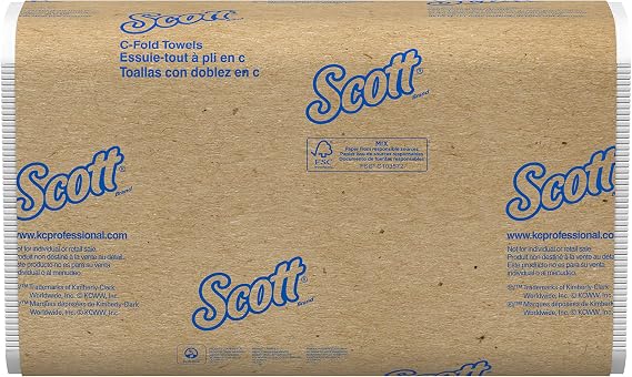 Scott C-Fold Hand Paper Towels - 150 Towels per Pack [Set of 9]