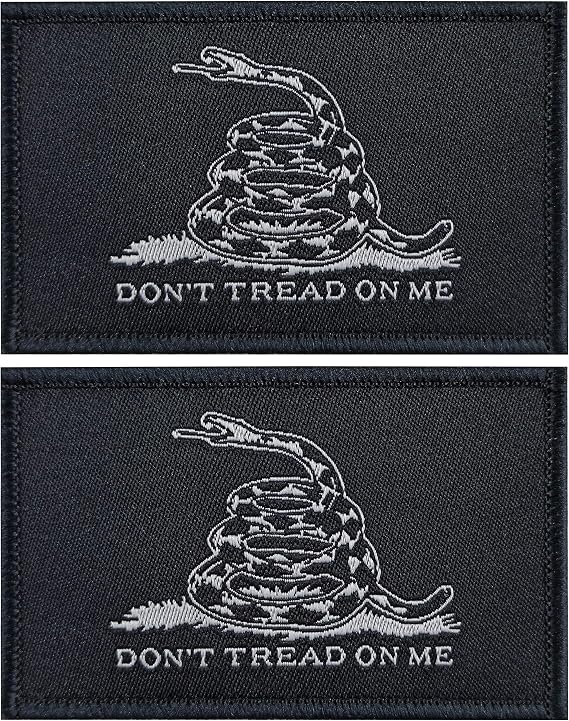 JBCD 2 Pack Gadsden Flag Patch Don't Tread On Me Flags Tactical Patch Pride Flag Patch for Clothes Hat Patch Team Military Patch